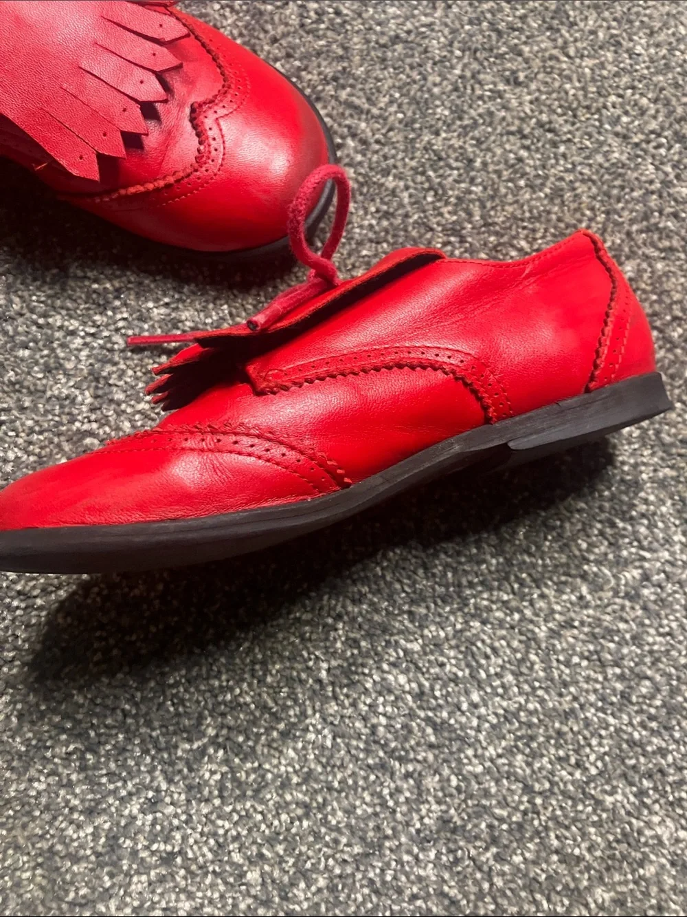 Kids Red Tassel Dress Shoes hand crafted in Spain